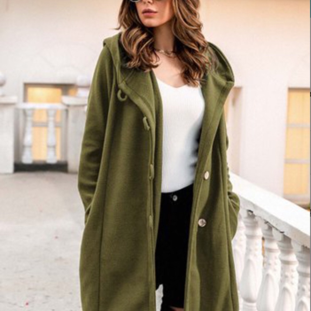 Fall olive jacket hoodie